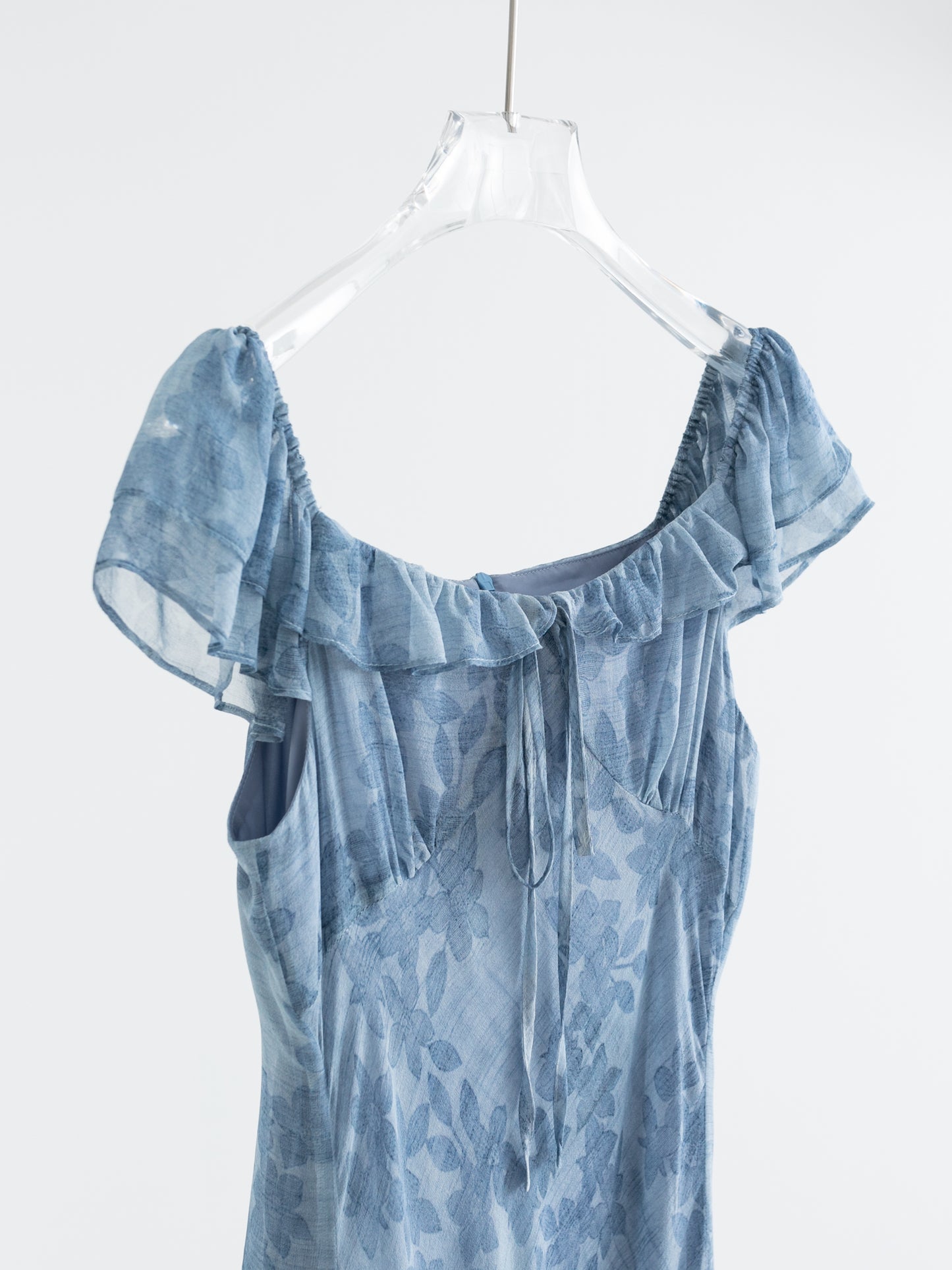 Silk Bias-Cut Floral Maxi Dress V008