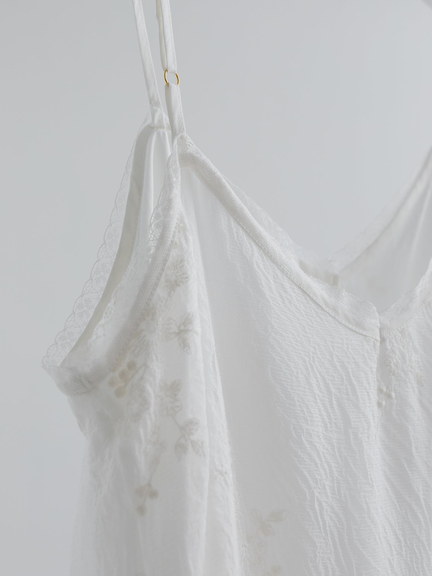 100% Mulberry Silk Lace Cami Top V004