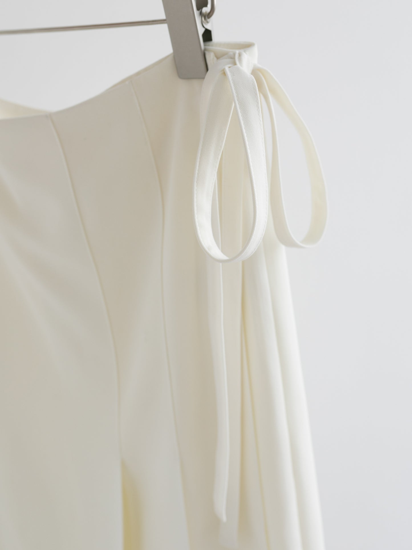 Triacetate Blend Tie-Waist Wrap Skirt V012