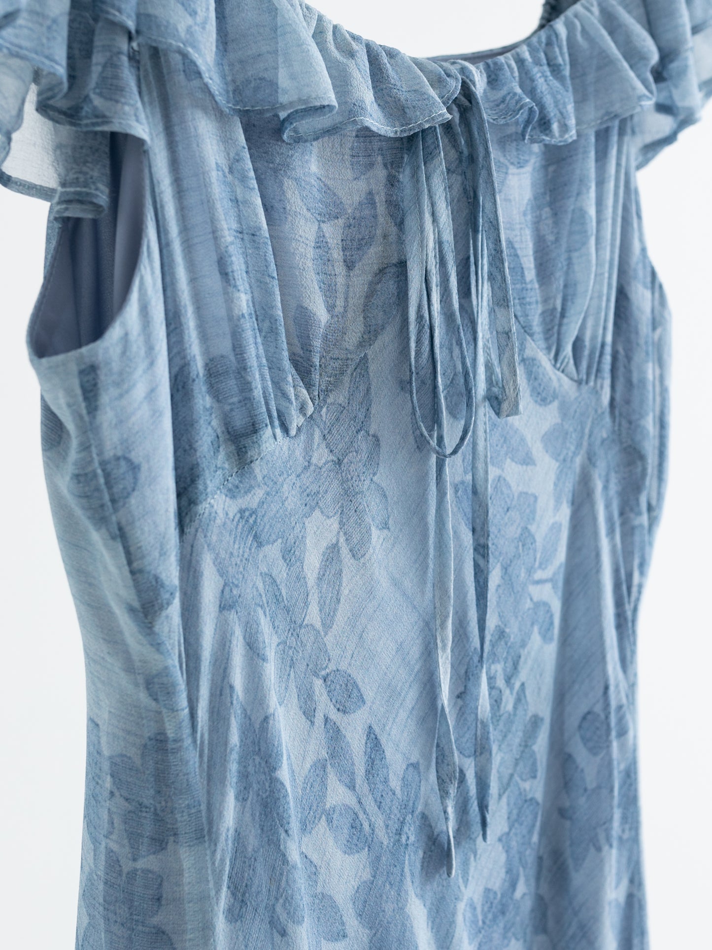 Silk Bias-Cut Floral Maxi Dress V008