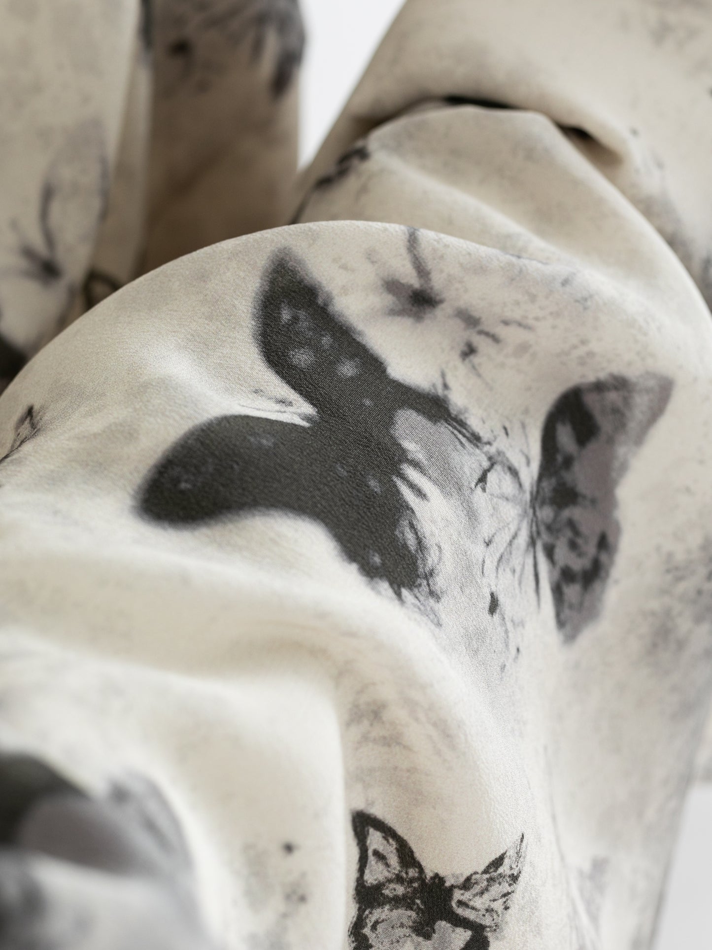 Silk Butterfly Print Slip Dress V007