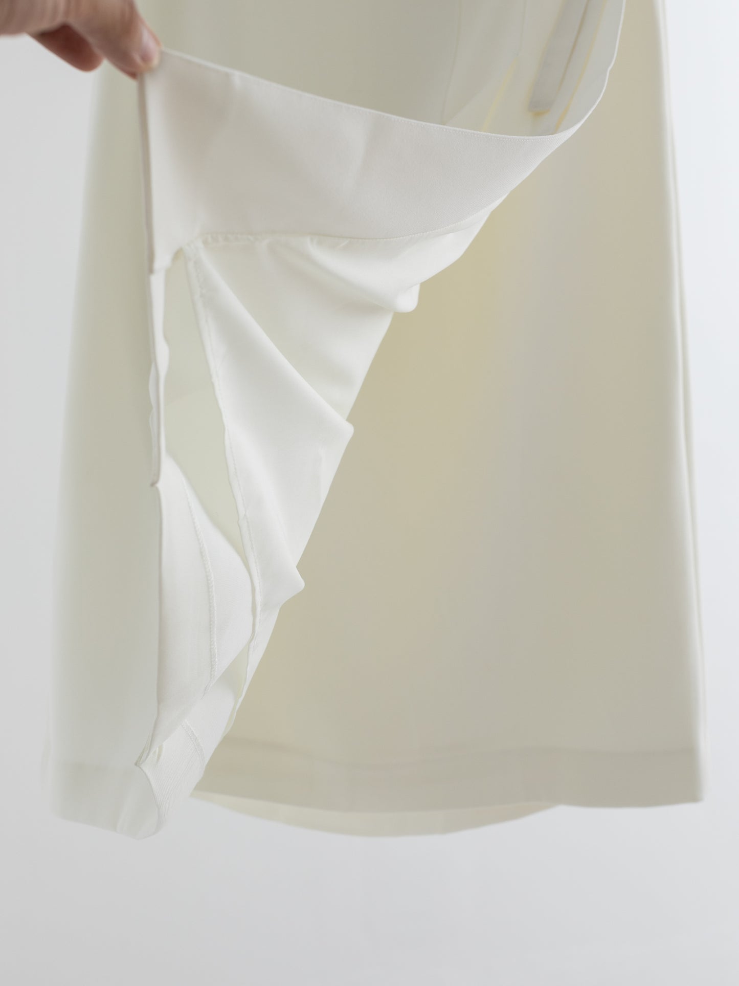Triacetate Blend Tie-Waist Wrap Skirt V012