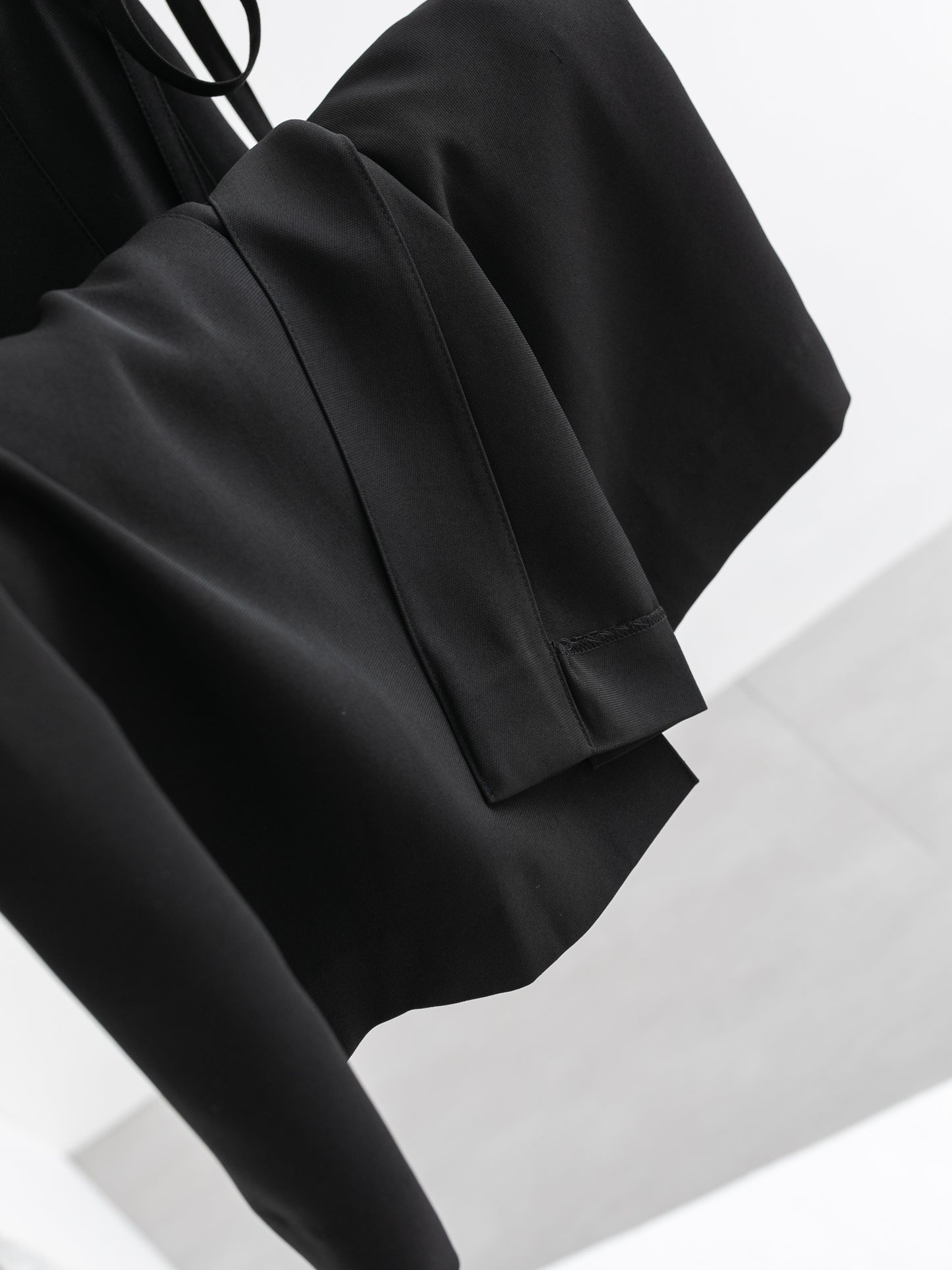 Triacetate Blend Tie-Waist Wrap Skirt V012